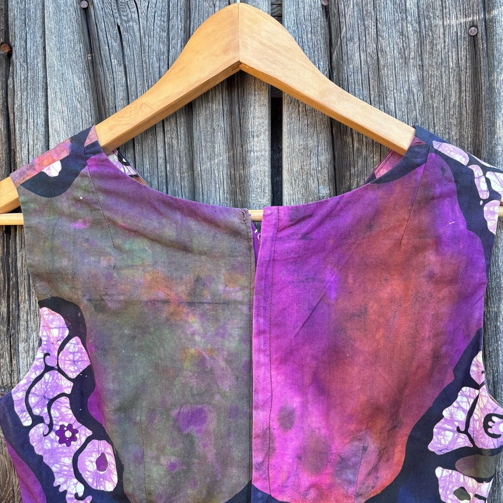 This is a Custom Handmade Vintage Dress Made in Bali. Cotton Fabric Size Small - Picture 8 of 8